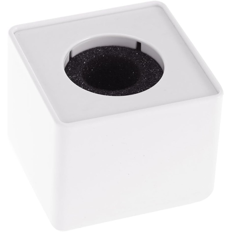 Cubo em ABS para colocar publicidade em Microfone de mão (Branco - Ø Interior Ajustável de 33-44Mm.)