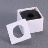 Cubo em ABS para colocar publicidade em Microfone de mão (Branco - Ø Interior Ajustável de 33-44Mm.)