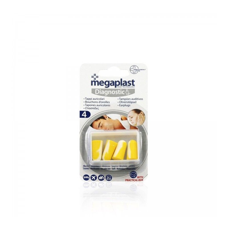 Tampões para os Ouvidos / Earplugs (Pack 4 UN) Megaplast